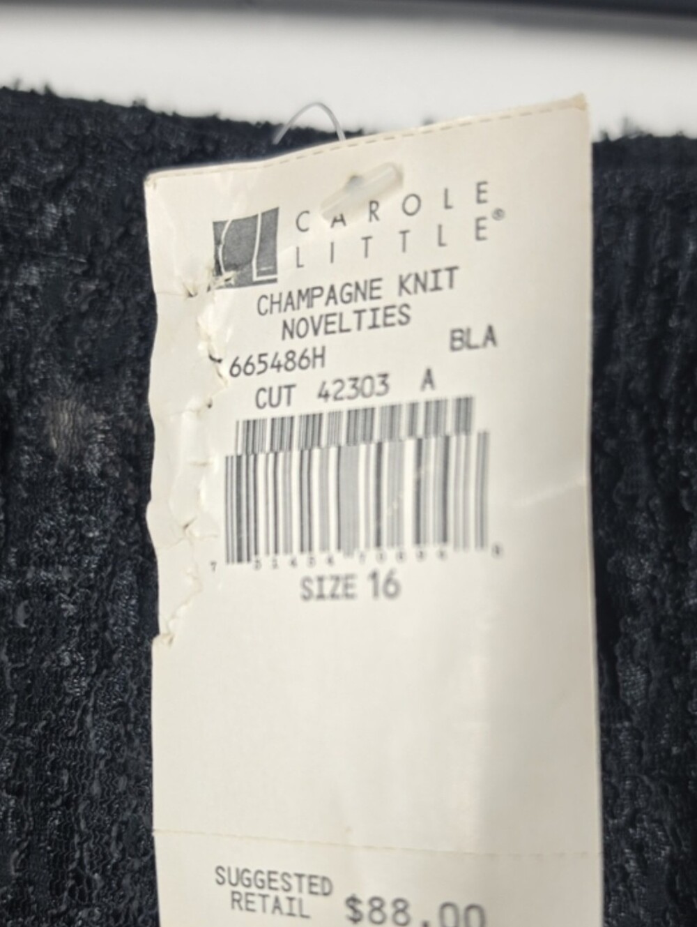 Carole Little Black Textured Lace Maxi Skirt Size 16 NWT - Picture 10 of 10